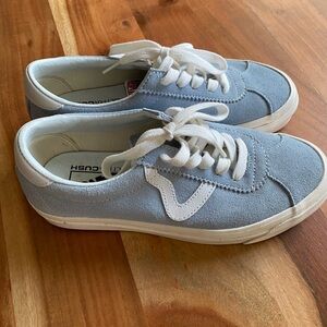 Blue and White Vans Sneakers
